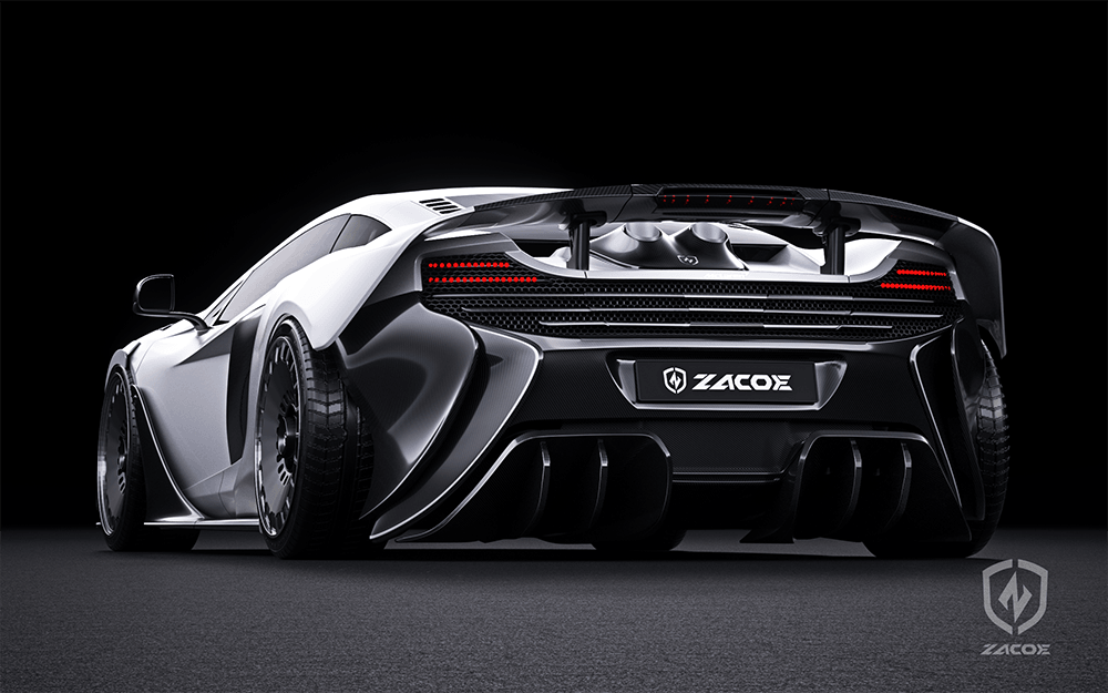 ZACOE Rear Bumper Side Set Carbon Fiber - McLaren 650S / MP4-12C