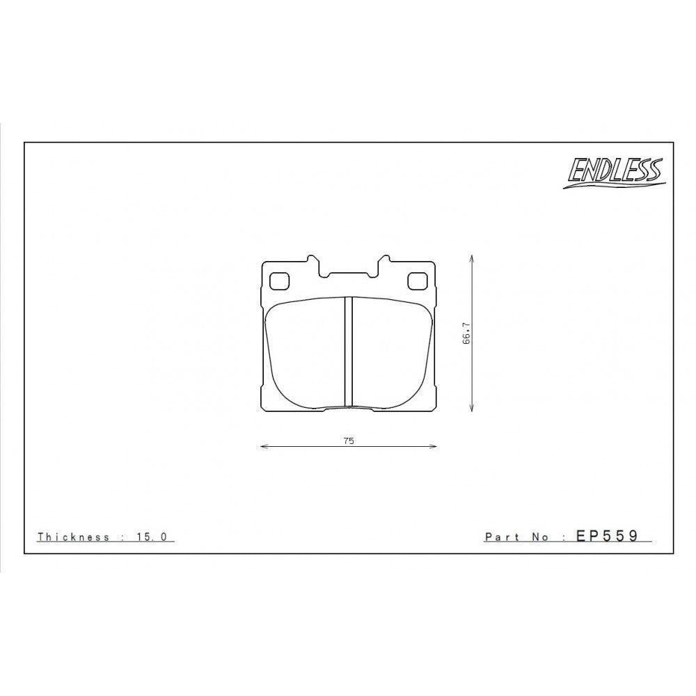 Endless piduriklotsid Toyota GR Yaris / GR Corolla Full Set EP558 / EP559