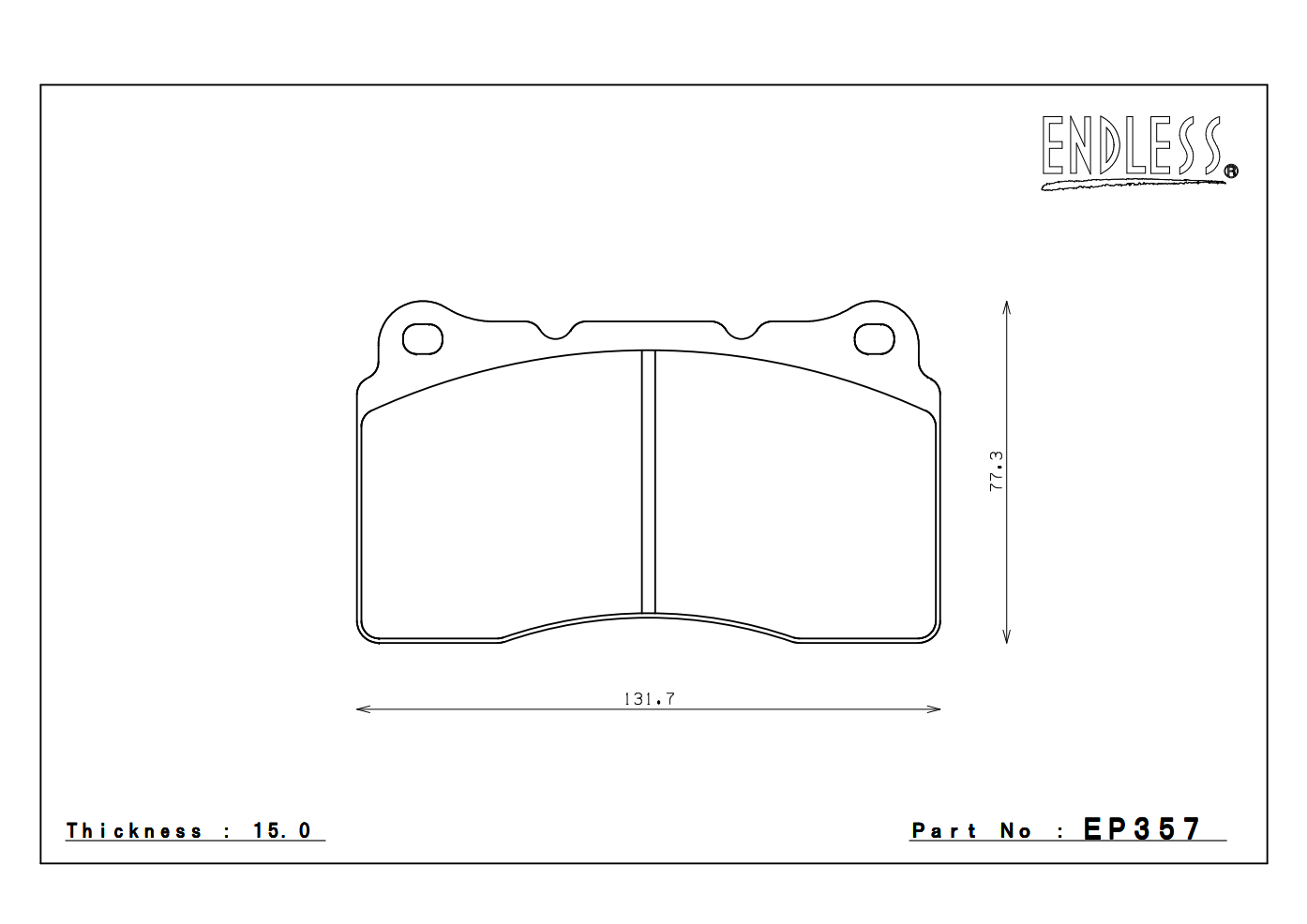 ENDLESS EP357 MITSUBISHI Lancer Evolution 7 / 8 / 9 / X - Front