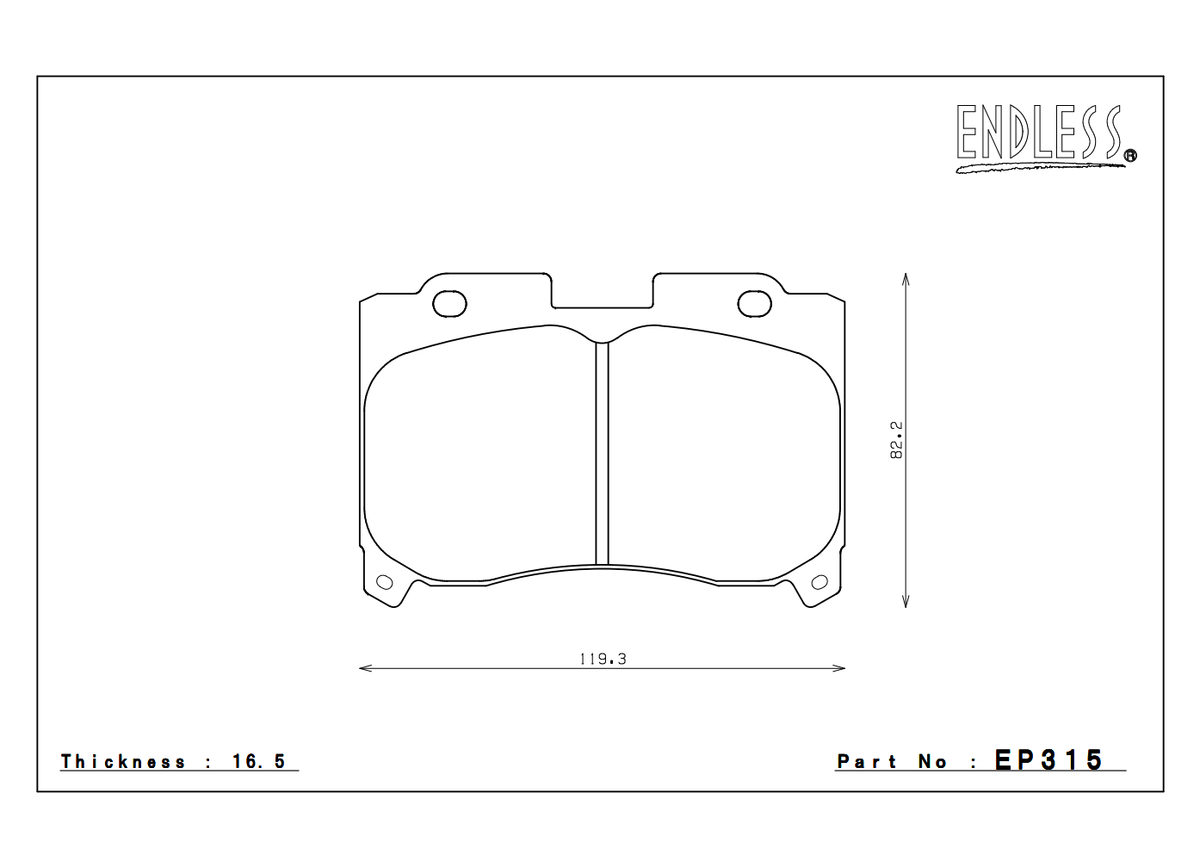 Endless Brake Pads Toyota Supra (A80) Front EP315