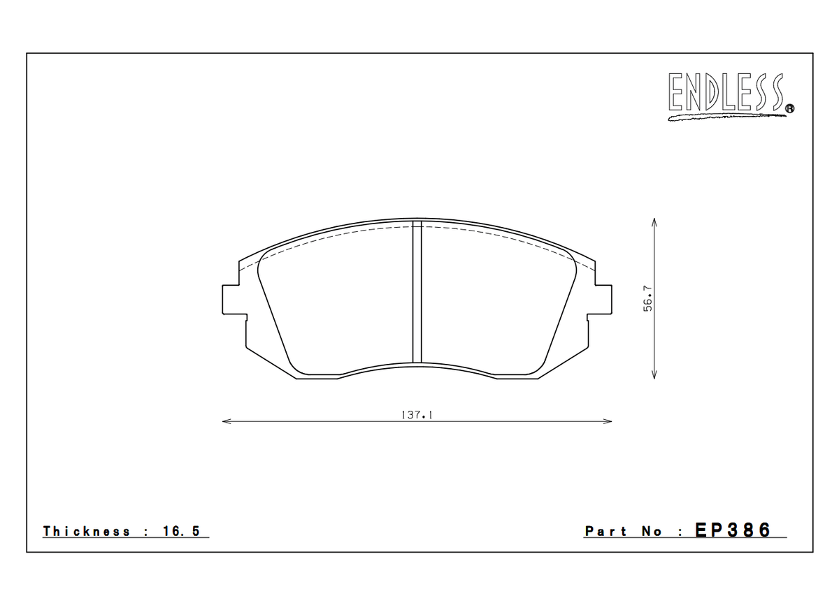 Endless Brake Pads Toyota GT86 Front EP386