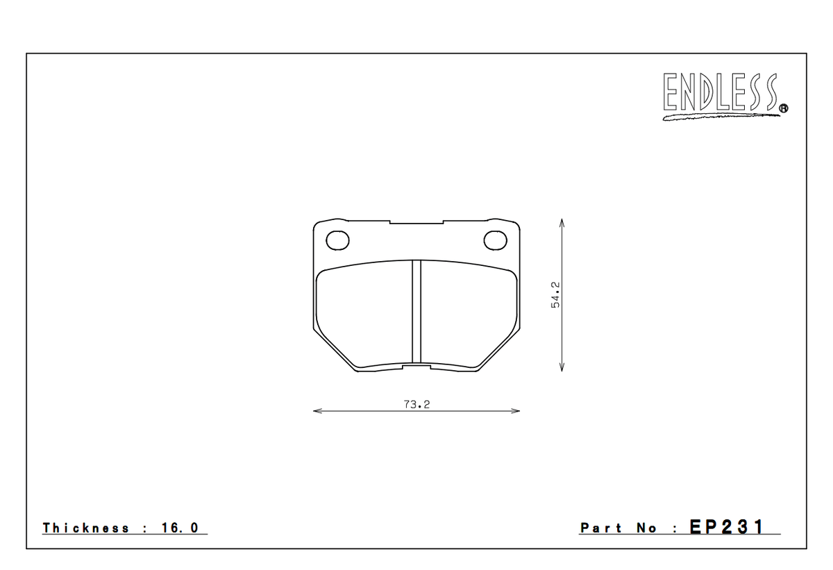 Endless Brake Pads Subaru Impreza WRX Rear EP231