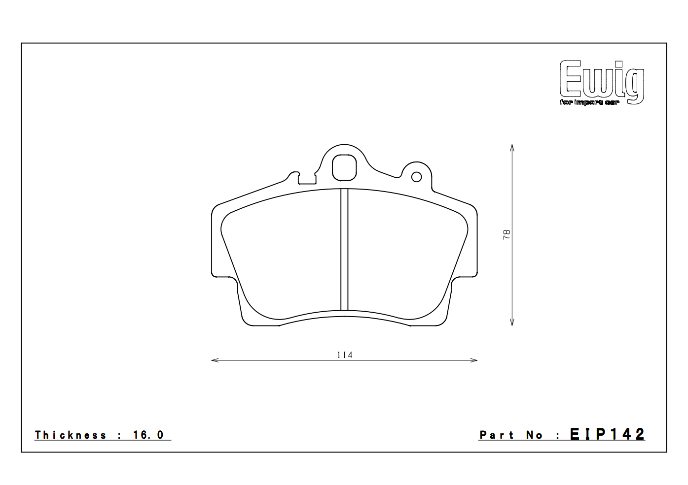 ENDLESS EIP142 ME20 PORSCHE Boxster 986 / 987 - Front