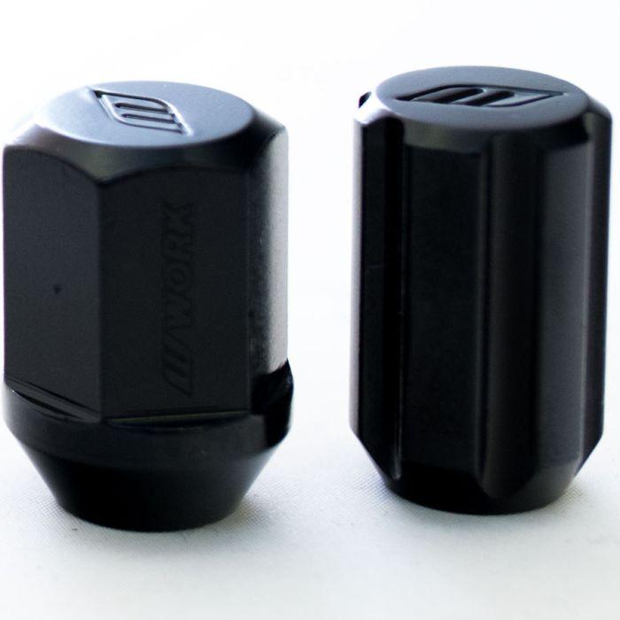 Work RS Wheel Nuts and Locking Nuts Set M12X1.5 - Closed end - Black