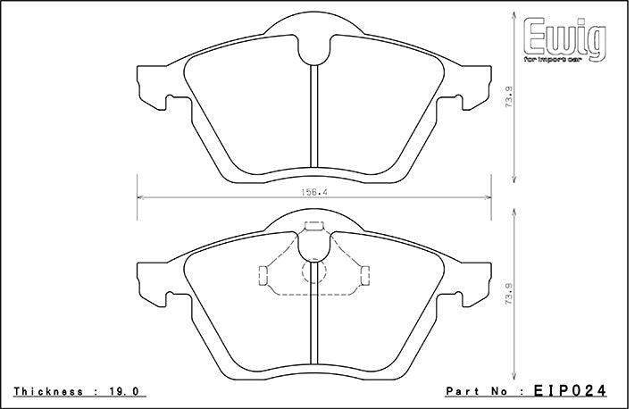 ENDLESS MX72 EIP024 AUDI TT - Front
