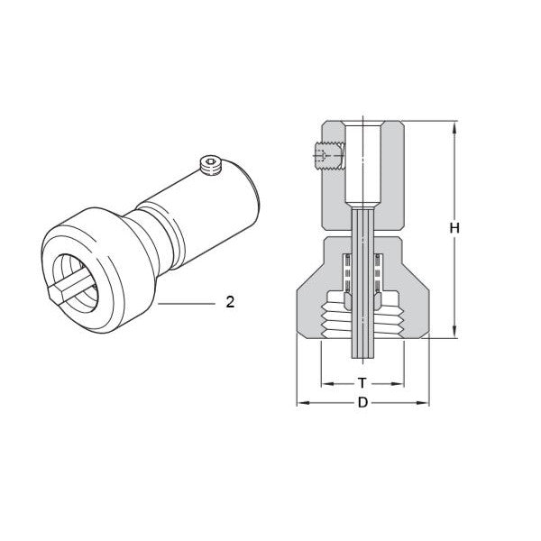 Öhlins 24631-01 Rebound Adjuster for Extension Wire M12×1.25 — technical drawing