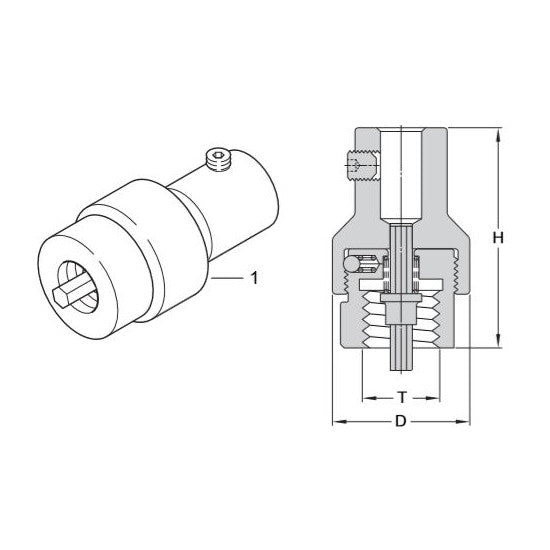 Öhlins 24631-03 Rebound Adjuster for Extension Wire M10×1.25 — technical drawing