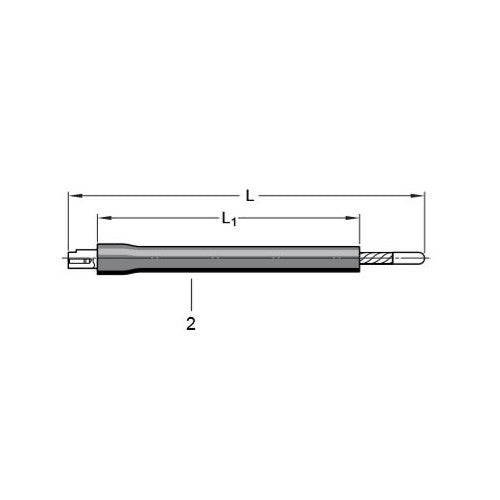 Öhlins 24632-03 Rebound Adjuster Extension Wire 136 mm — technical drawing