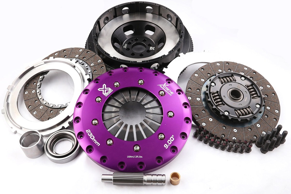 Xtreme Clutch 230mm Sprung Organic Twin Plate Clutch Kit Nissan Z 3.0 with Flywheel KNI23561-2A