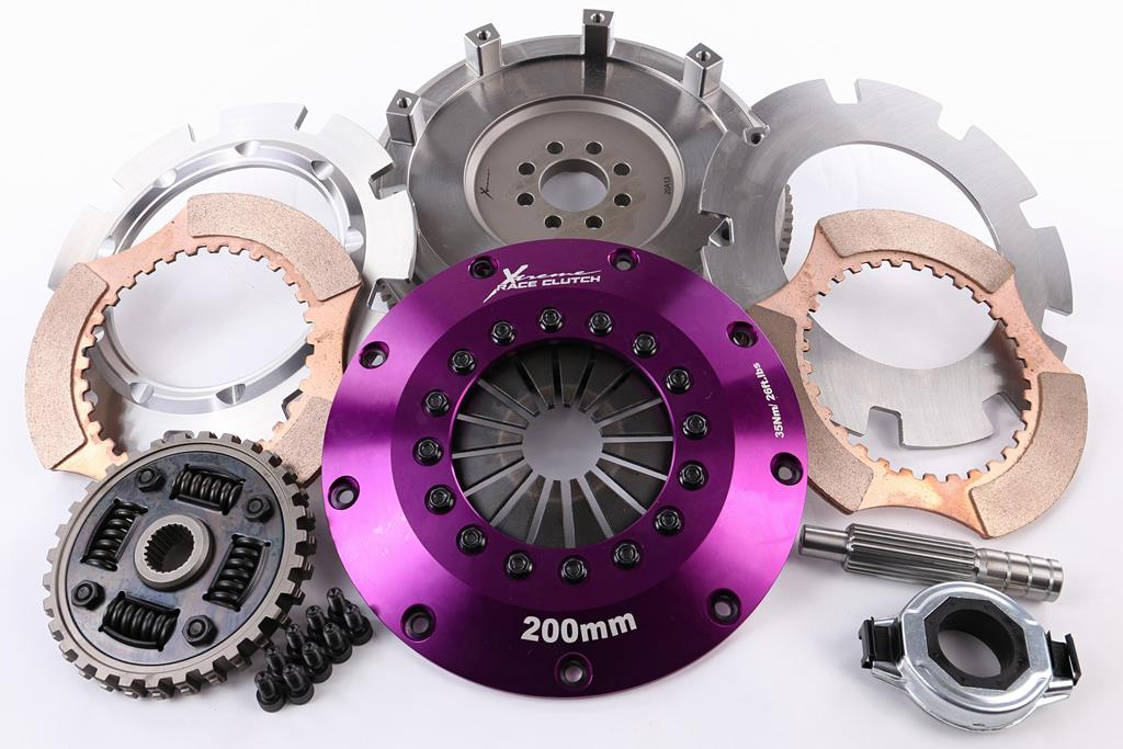 Xtreme Clutch 200mm Sprung Ceramic Twin Plate Clutch Kit Nissan Sunny GTI-R 2.0 Turbo 4WD with Flywheel KNI20530-2B