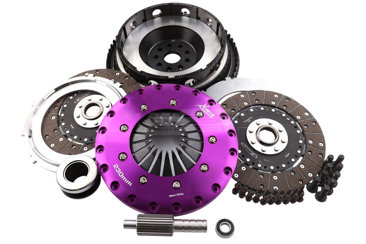 Xtreme Clutch 230mm Rigid Organic Twin Plate Clutch Kit BMW M3 E90 / E92 / E93 with Flywheel KBM23599-2G