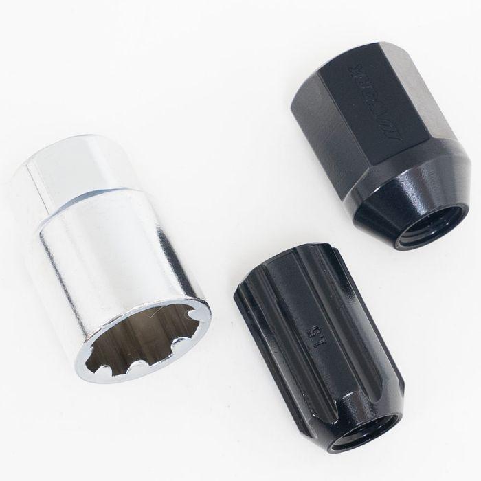 Work RS Wheel Nuts and Locking Nuts Set M12X1.25 - Closed end - Black
