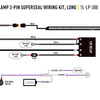 LAZER Single-Lamp Harness Kit - Long (2-Pin, Superseal, 12V)