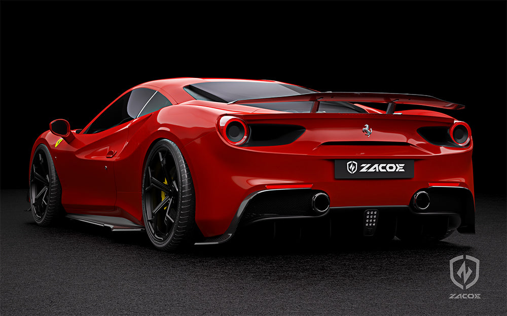 ZACOE Rear Diffuser Carbon Fiber - Ferrari 488 GTB