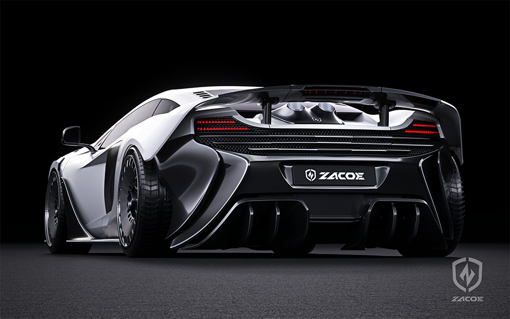 ZACOE Rear Wing Carbon Fiber - McLaren 650S/ MP4-12C