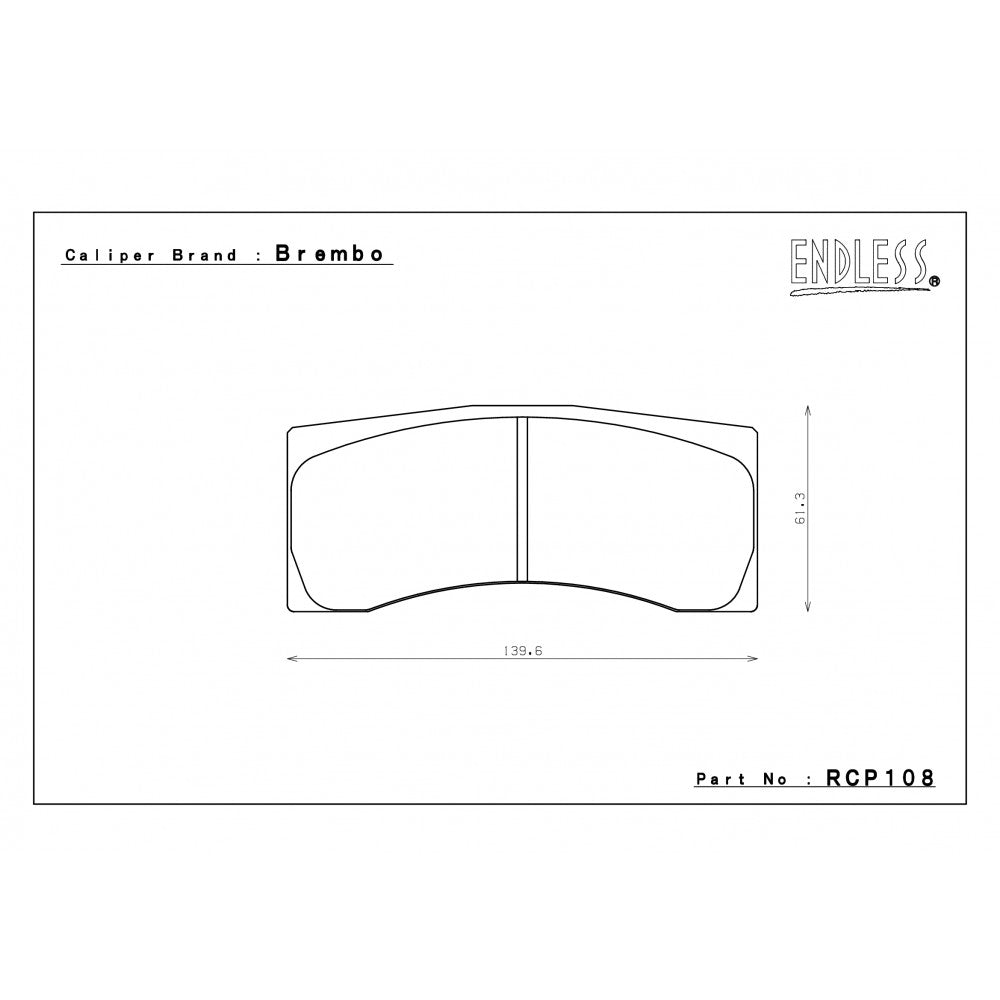 ENDLESS RCP108 FORD Fiesta R5  - Front/Rear