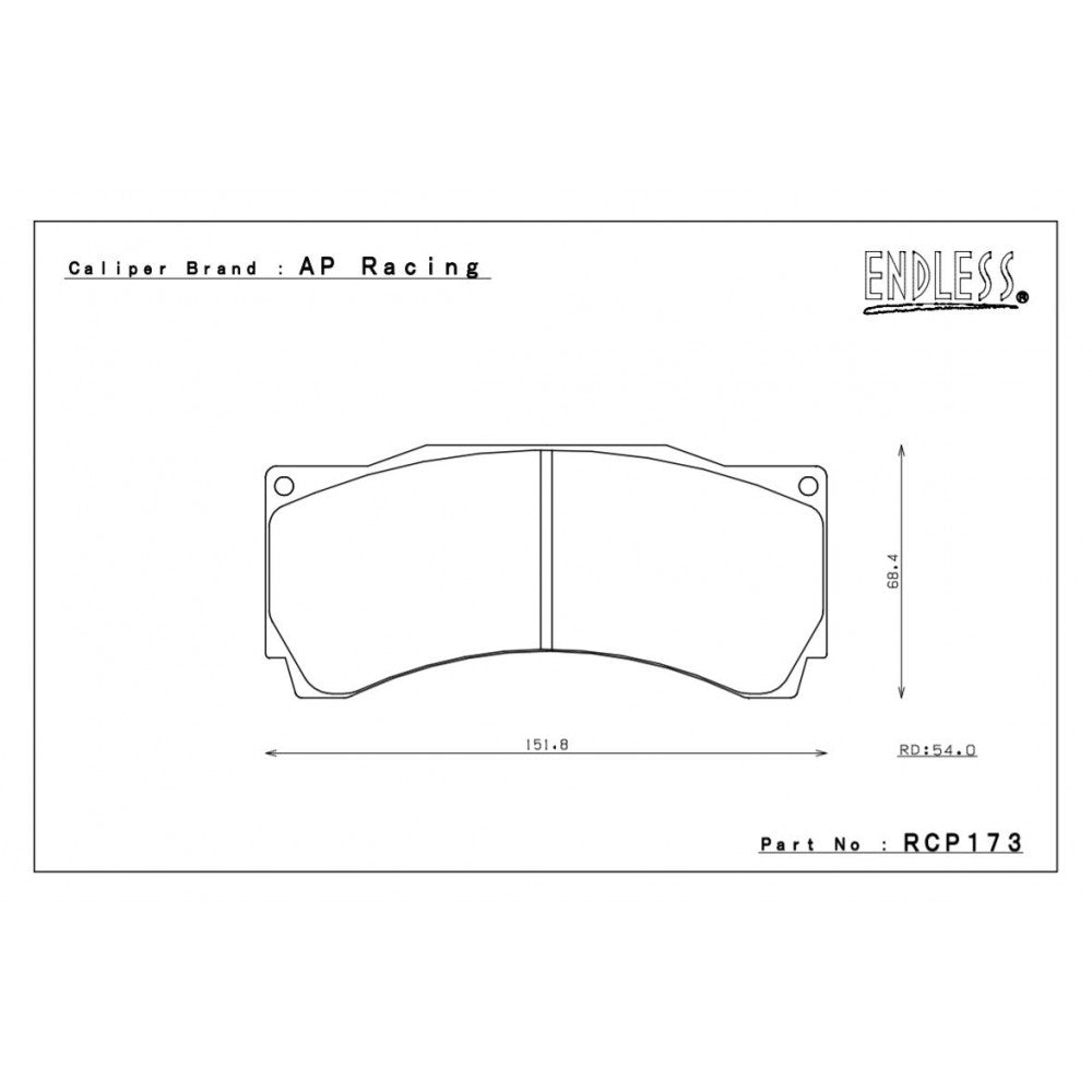 ENDLESS RCP173 ME20 VOLKSWAGEN Polo TCR - Front