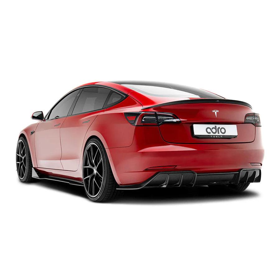 ADRO Prepreg Carbon Fiber Rear Diffuser Tesla Model 3