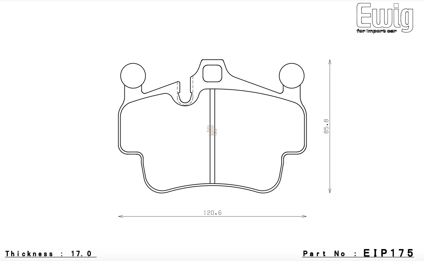 ENDLESS EIP175 PORSCHE 997 3.6 Carrera / Carrera 4/ Cayman / Cayman S 987  - Front