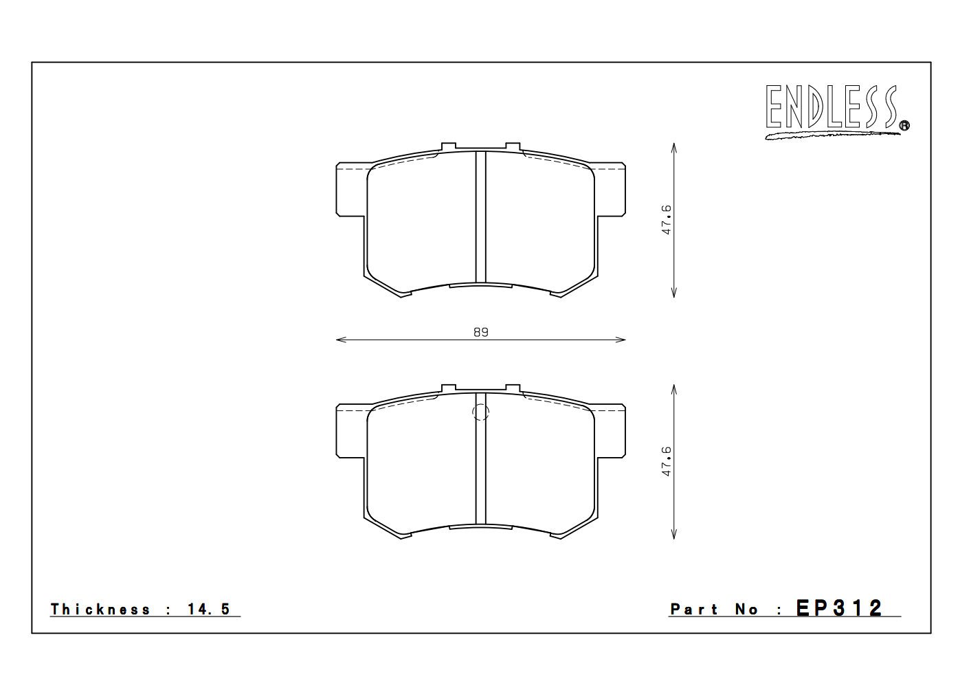 ENDLESS EP312 MX72+ HONDA Civic Type-R EP3 - Rear