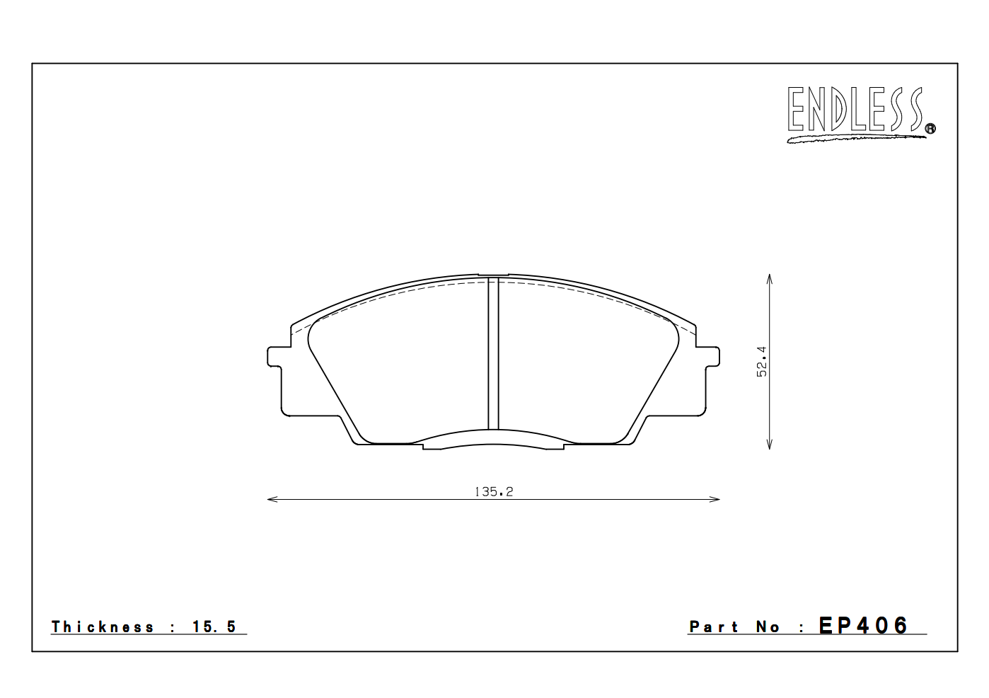 ENDLESS EP406 HONDA Civic Type-R EP3, S2000 - Front