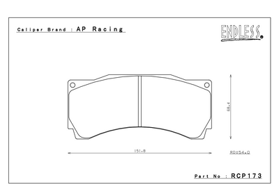 ENDLESS RCP173 ME20 HONDA Civic TCR -Front