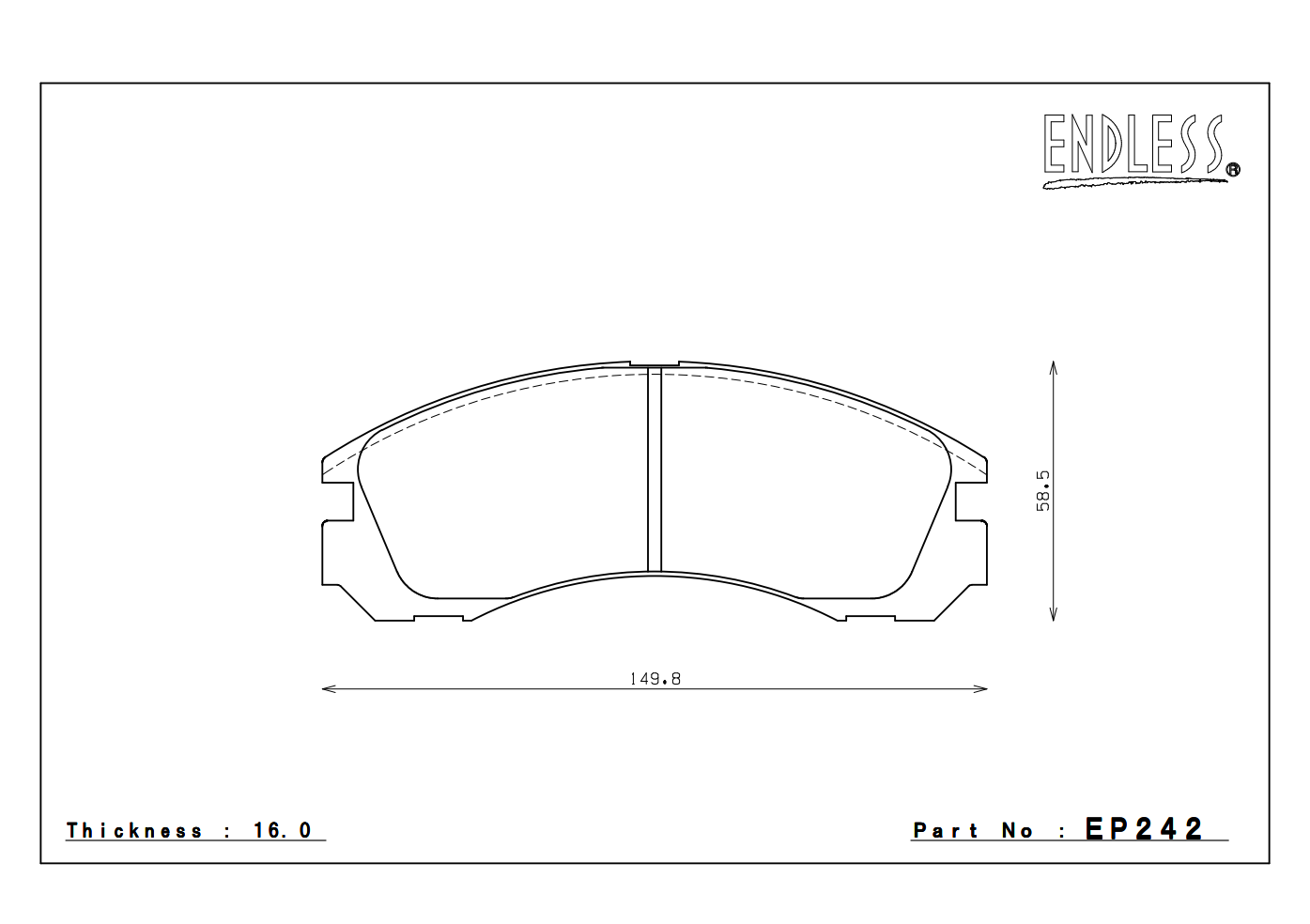 "STOCK FINDS" ENDLESS N35S EP242 MITSUBISHI Lancer Evolution 5/6/7/8/9/X RS - Front