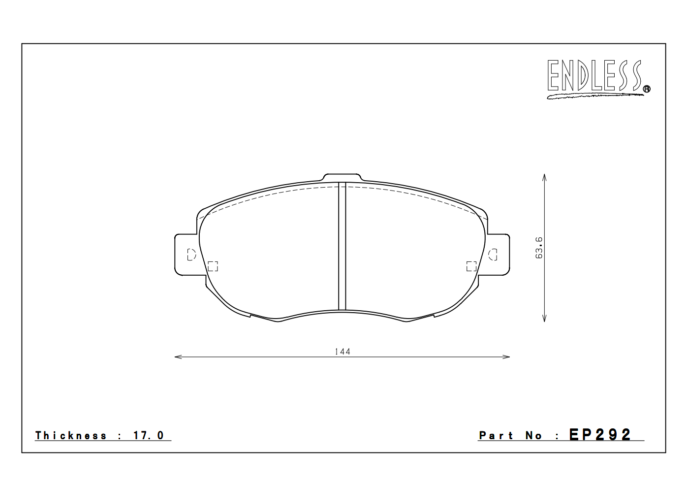 ENDLESS EP292 TOYOTA SUPRA A80 - Front