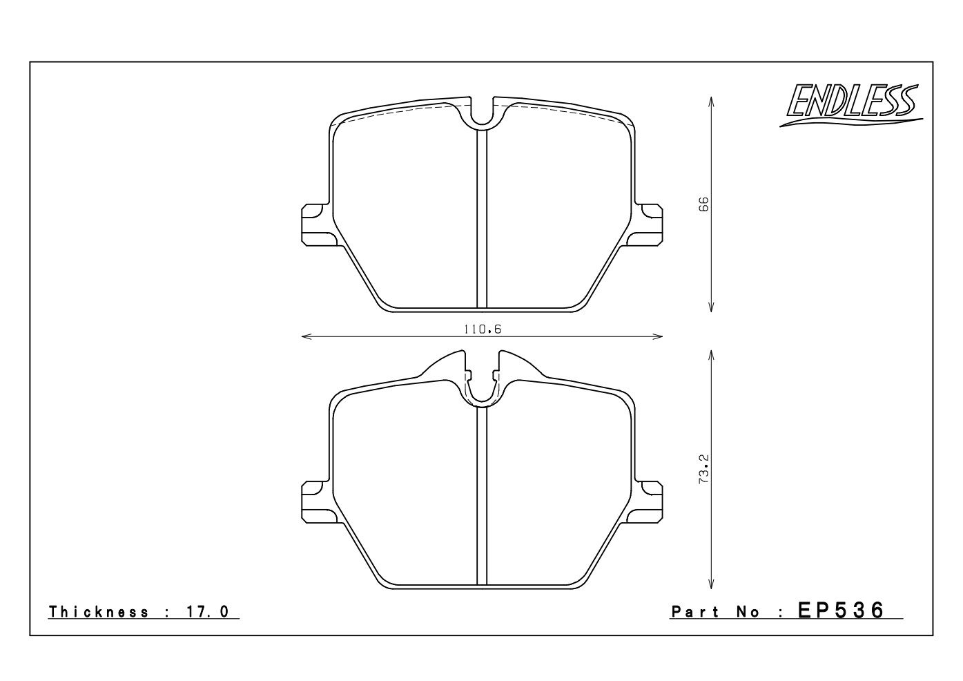 ENDLESS EP535 CC-Rg TOYOTA Supra A90 3.0 - Rear