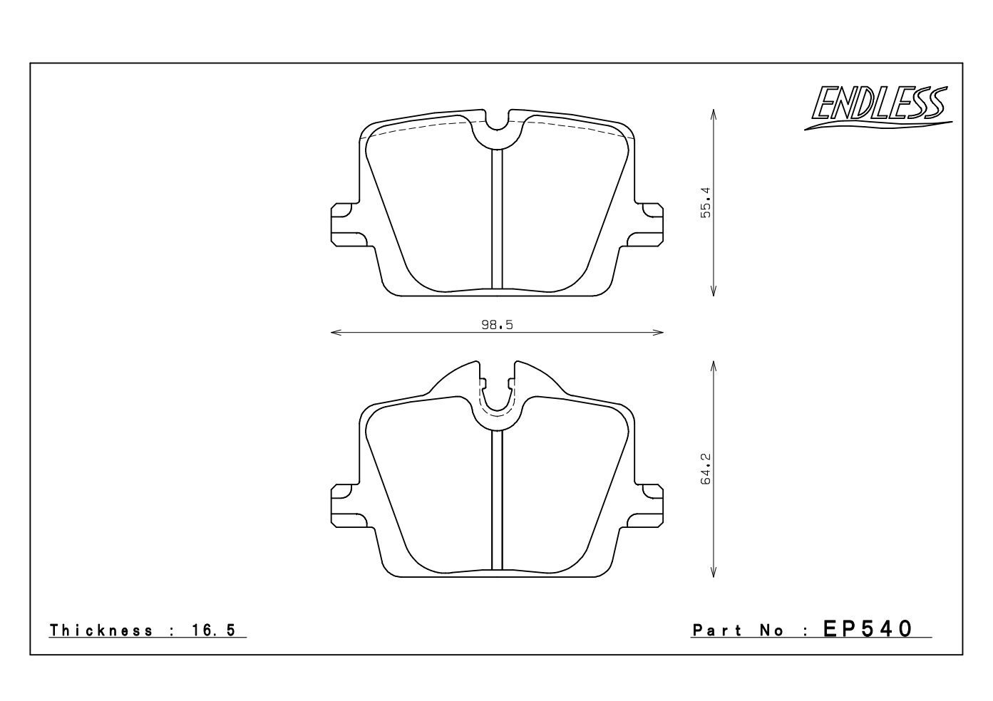 ENDLESS EP540 CC-Rg TOYOTA Supra A90 3.0 - Rear