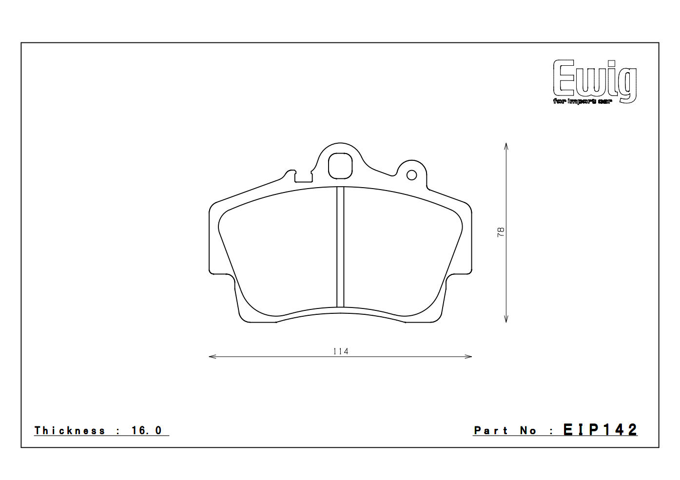 ENDLESS EIP142 ME20 PORSCHE Boxster 986/ 987 - Front