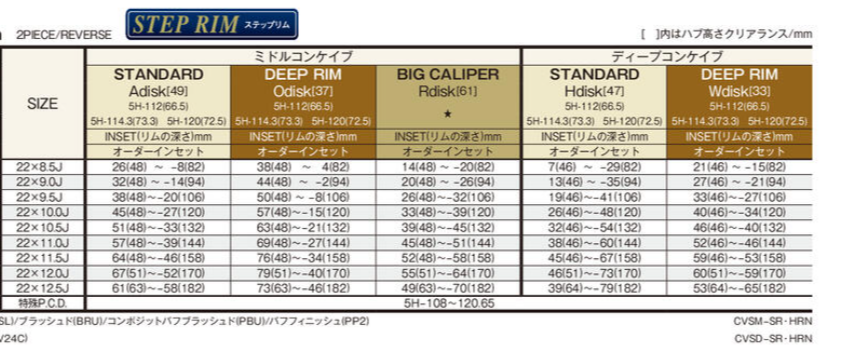 WORK GNOSIS CVS 22" STEP RIM