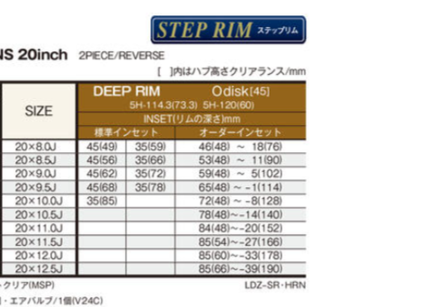 WORK LANVEC LDZ 20" STEP RIM