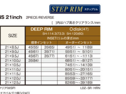 WORK LANVEC LDZ 21" STEP RIM