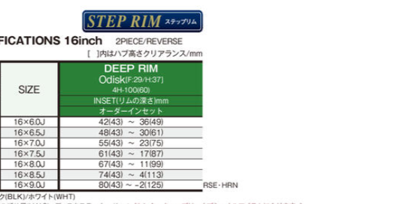 WORK EMOTION RS11 16" STEP RIM