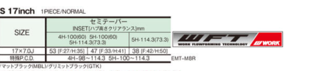 WORK EMOTION M8R 17"