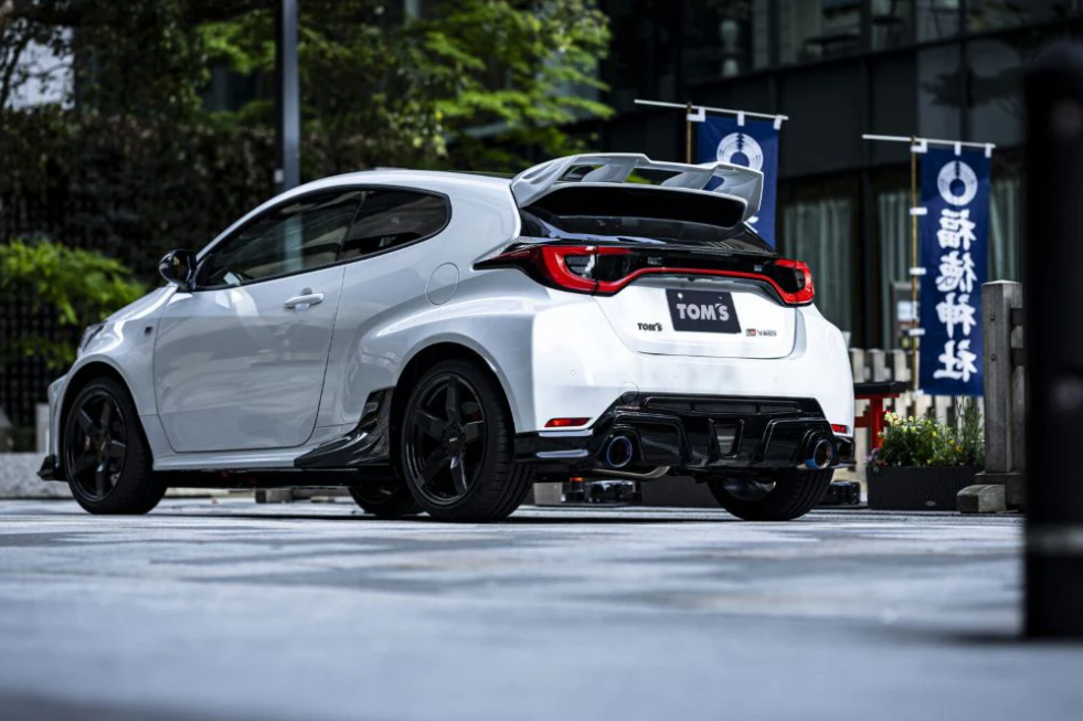 TOM'S Racing Side Edge Attachment Toyota GR Yaris Gen 2 Rear View