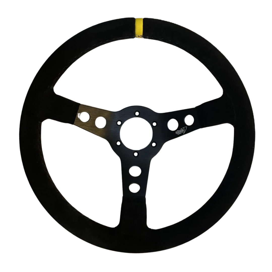 "STOCK FINDS" ATECH Steering wheel 3 SPOKES - DIAM. 350 – 65 MM DEEP(Alternate version)