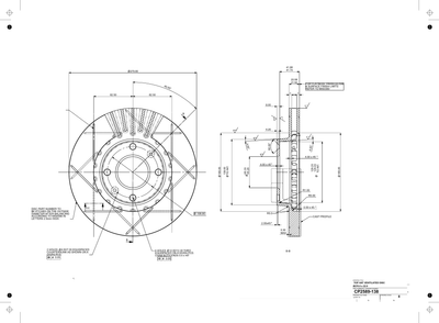 AP Racing Ventilated Brake Disc 270x22mm (CP2589-138) technical drawing