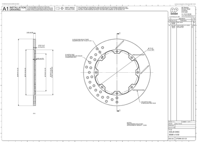 AP Racing Solid Brake Disc 260x9.6mm (CP2866-223) technical drawing