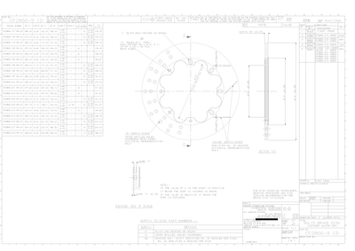 AP Racing Solid Brake Disc 254x9.7mm (CP2866-204) technical drawing