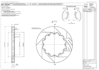 AP Racing Ventilated Brake Disc 310x28mm (CP3047-212/213) technical drawing