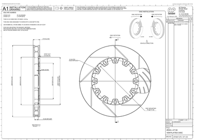 AP Racing Ventilated Brake Disc 304x28mm (CP3047-270/271) technical drawing
