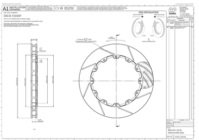 AP Racing Ventilated Brake Disc 315x25.4mm (CP3047-328/329) technical drawing
