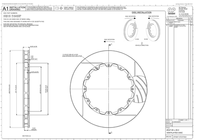 AP Racing Ventilated Brake Disc 328x28mm (CP3047-372/373) technical drawing