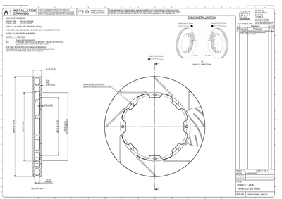 AP Racing Ventilated Brake Disc 300x25.4mm (CP3047-398/399) technical drawing