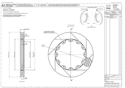 AP Racing Ventilated Brake Disc 304x28mm (CP3580-1080/1081) technical drawing