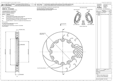 AP Racing Ventilated Brake Disc 295x28mm (CP3580-1134/1135) technical drawing