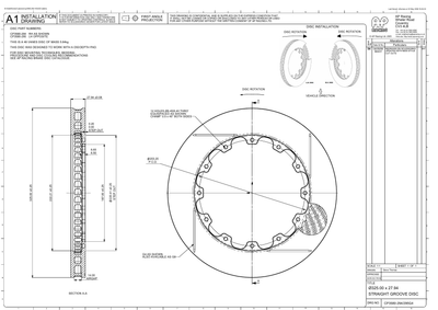 AP Racing Ventilated Brake Disc 325x28mm (CP3580-294/295) technical drawing