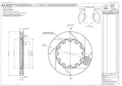 AP Racing Ventilated Brake Disc 304x28mm (CP3580-66/67) technical drawing